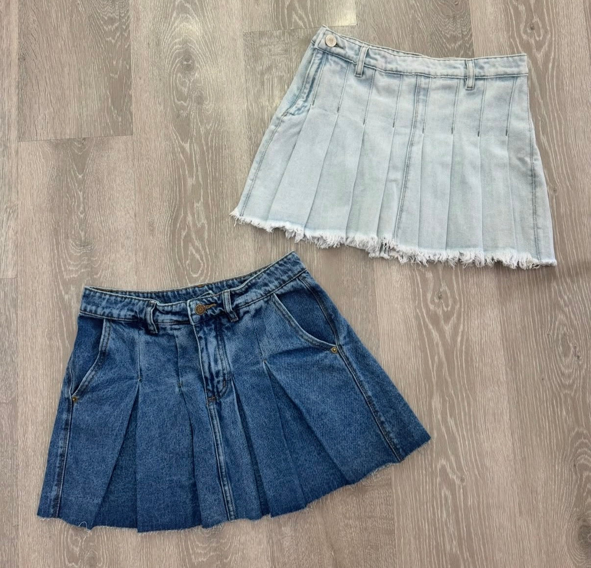 Falda Denim Plisada