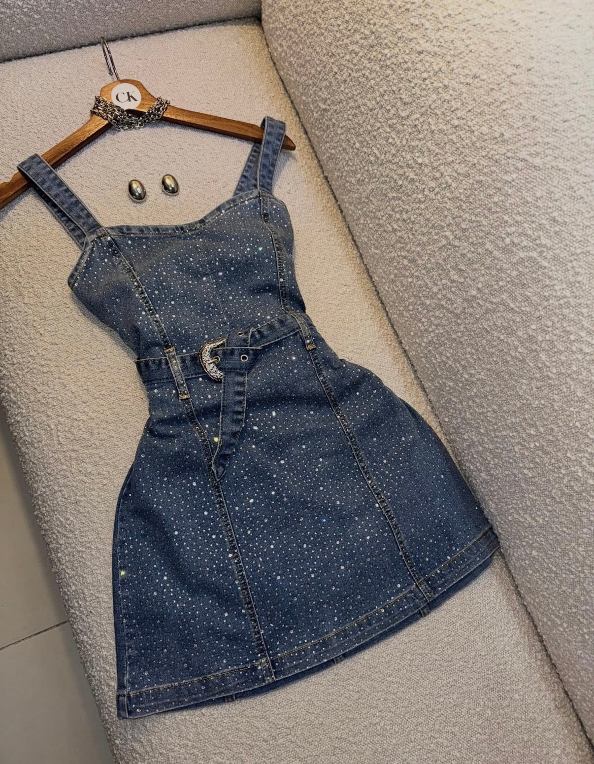 Vestido Denim Crystal